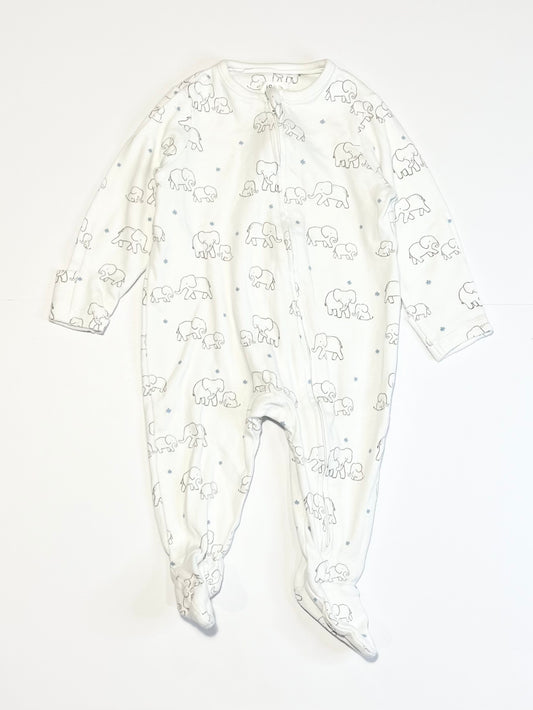 Elephants zip onesie - Size 00