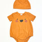 Pumpkin bubblesuit with beanie - Size 2