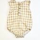 Linen gingham romper - Size 2