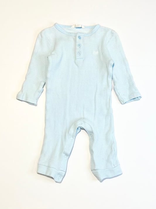 Blue waffle onesie - Size 00
