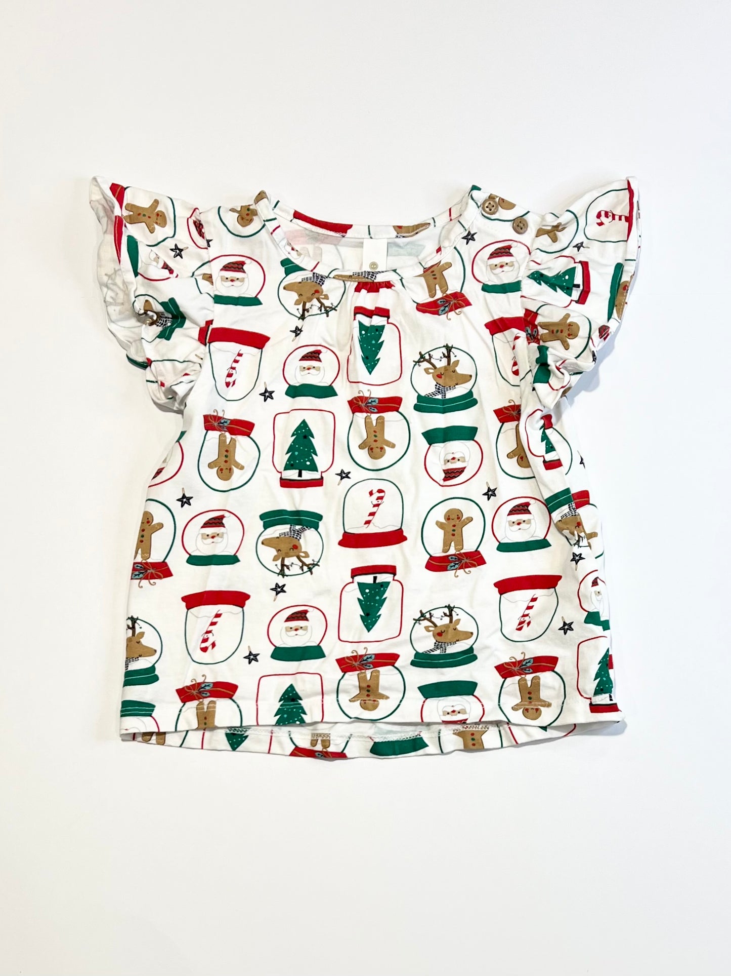 Christmas flutter tee - Size 2