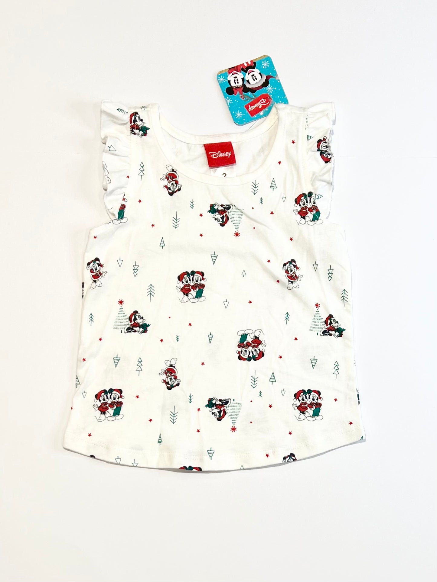 Christmas Minnie tee brand new - Size 2