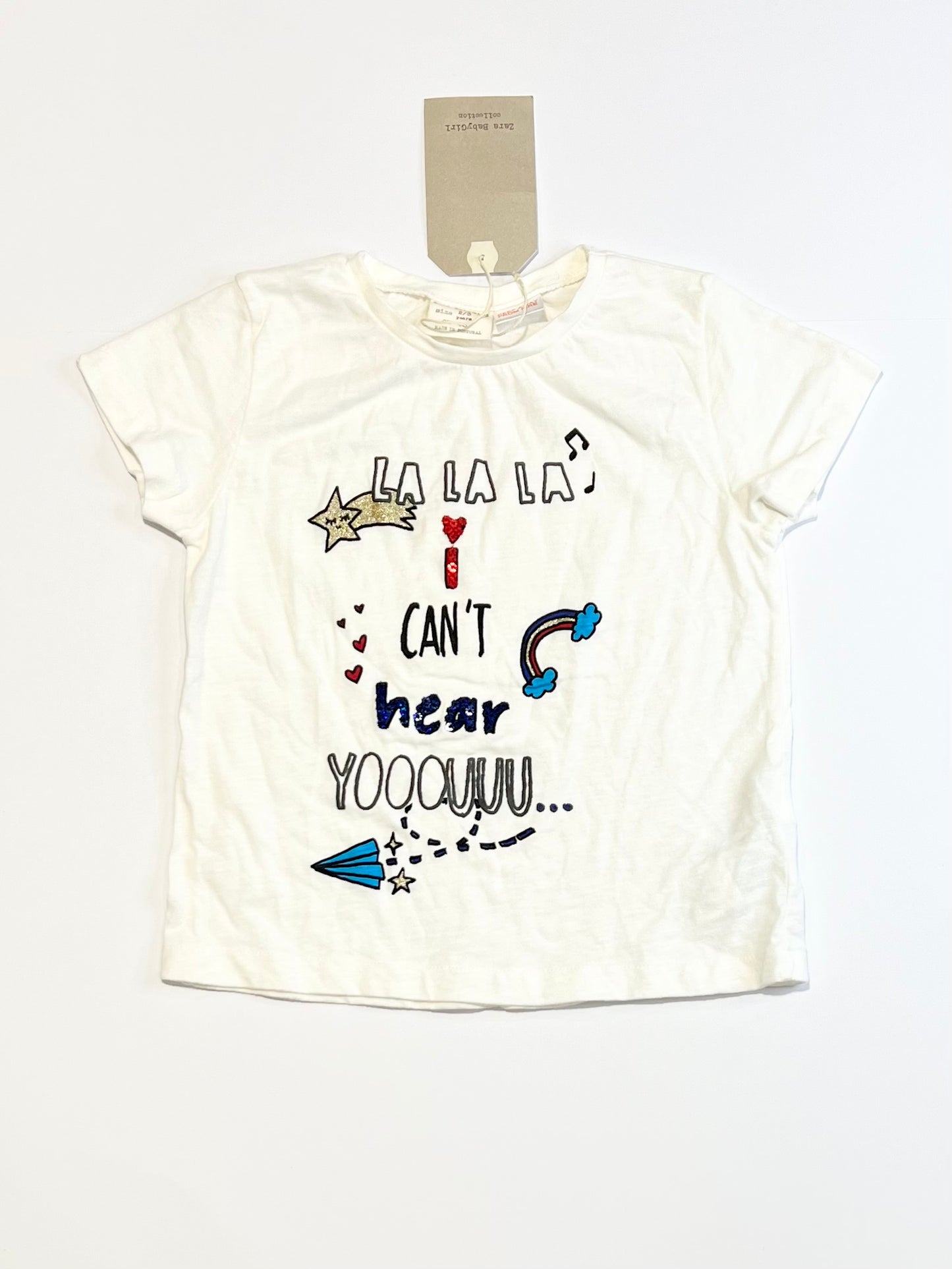 Sequined tee brand new - Size 2-3
