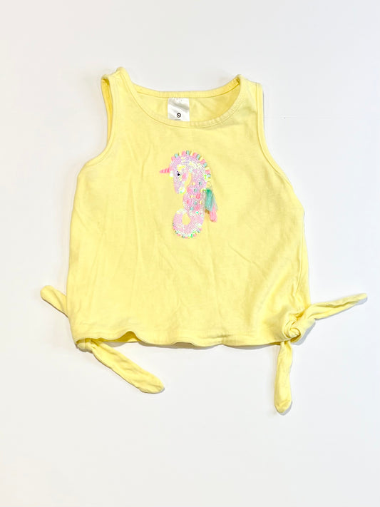 Sequined seahorse tank - Size 2