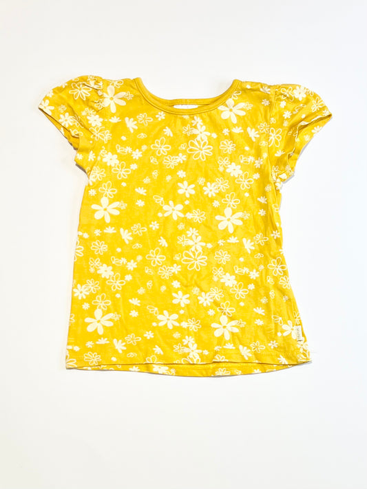 Yellow floral tee - Size 2