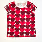 Ribbed hearts tee - Size 2