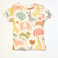 Ribbed animals tee - Size 2