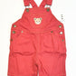 Red denim shortalls brand new - Size 2