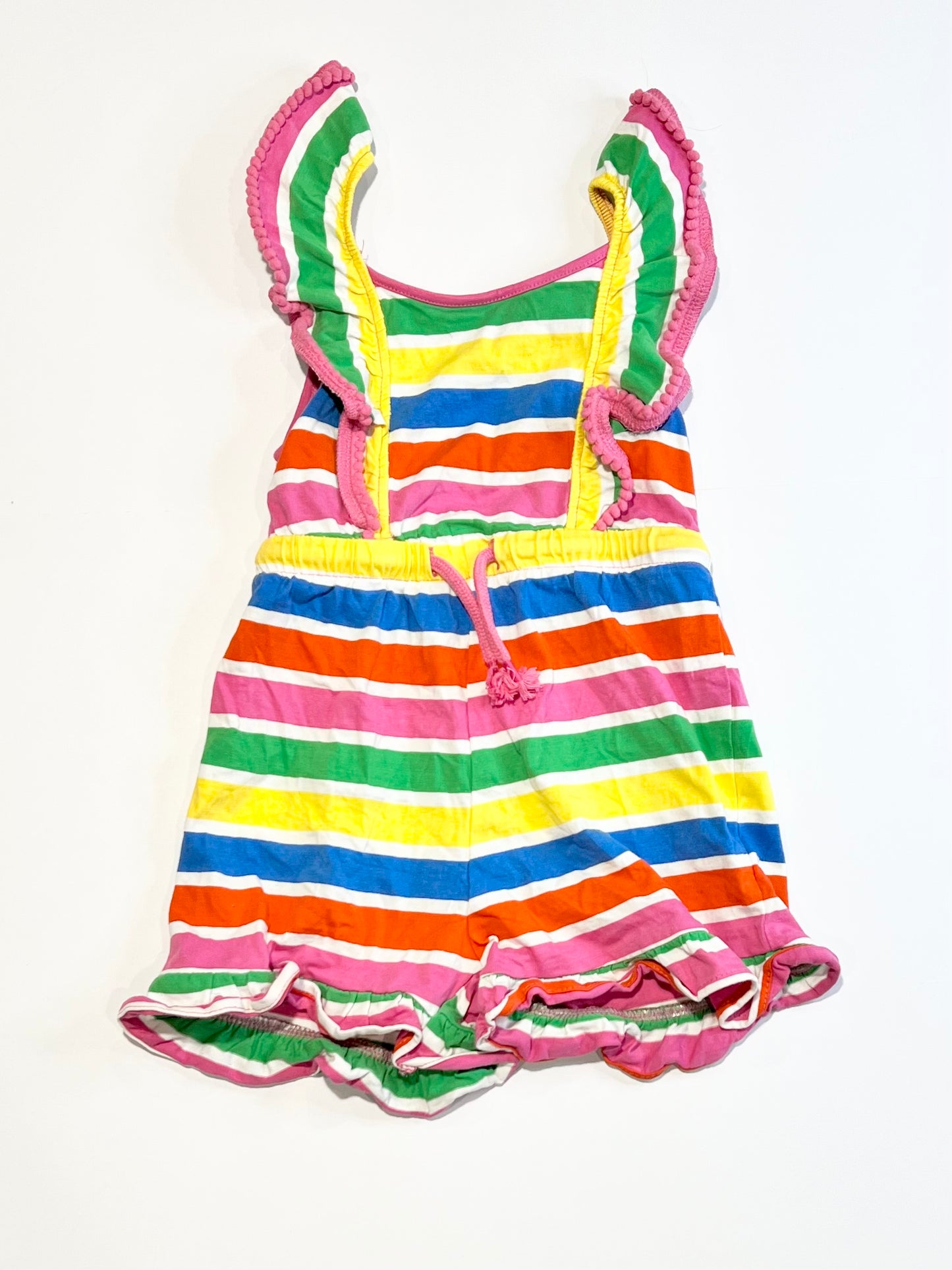 Striped jersey playsuti - Size 2