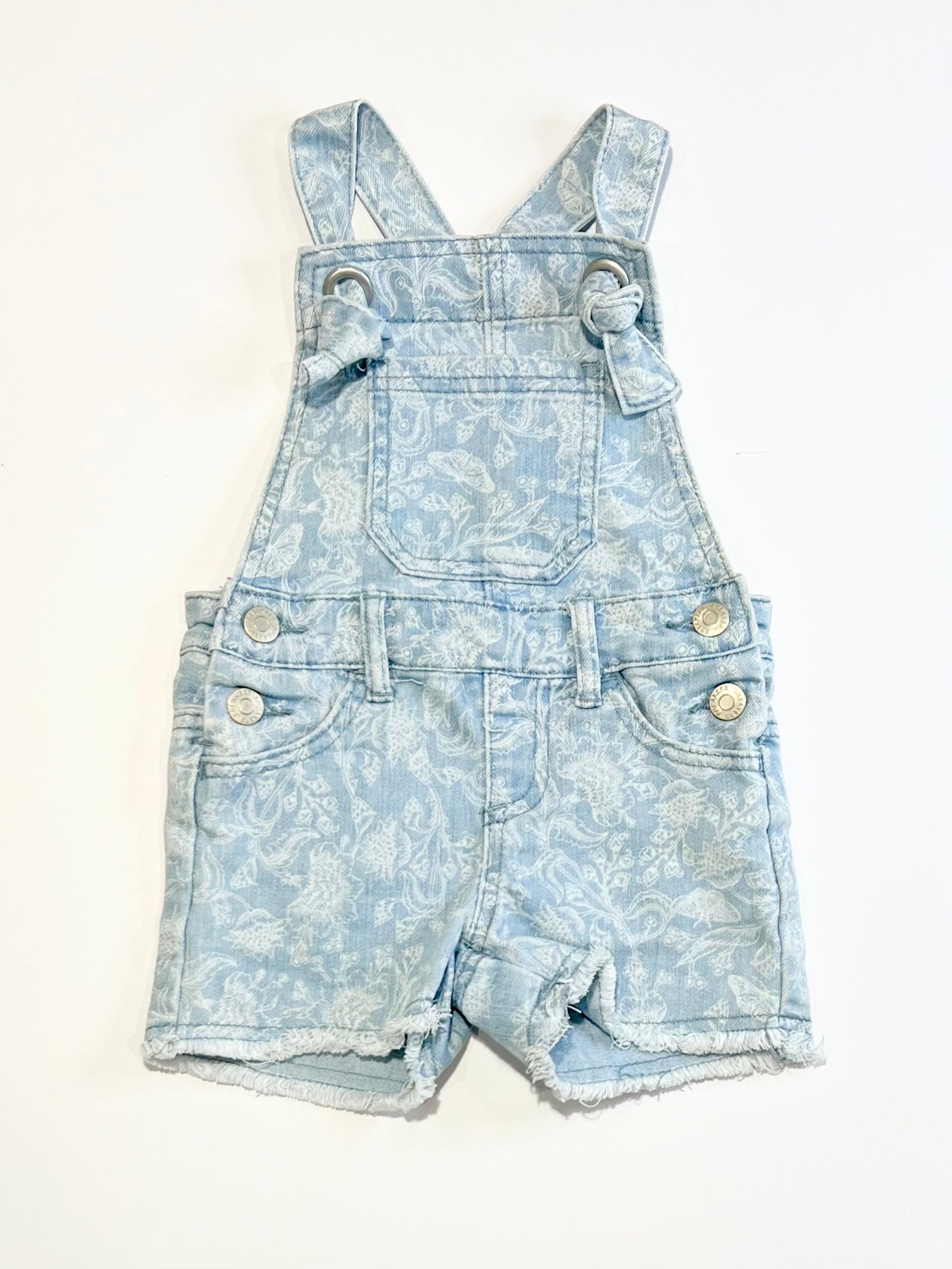 Floral denim overalls - Size 2