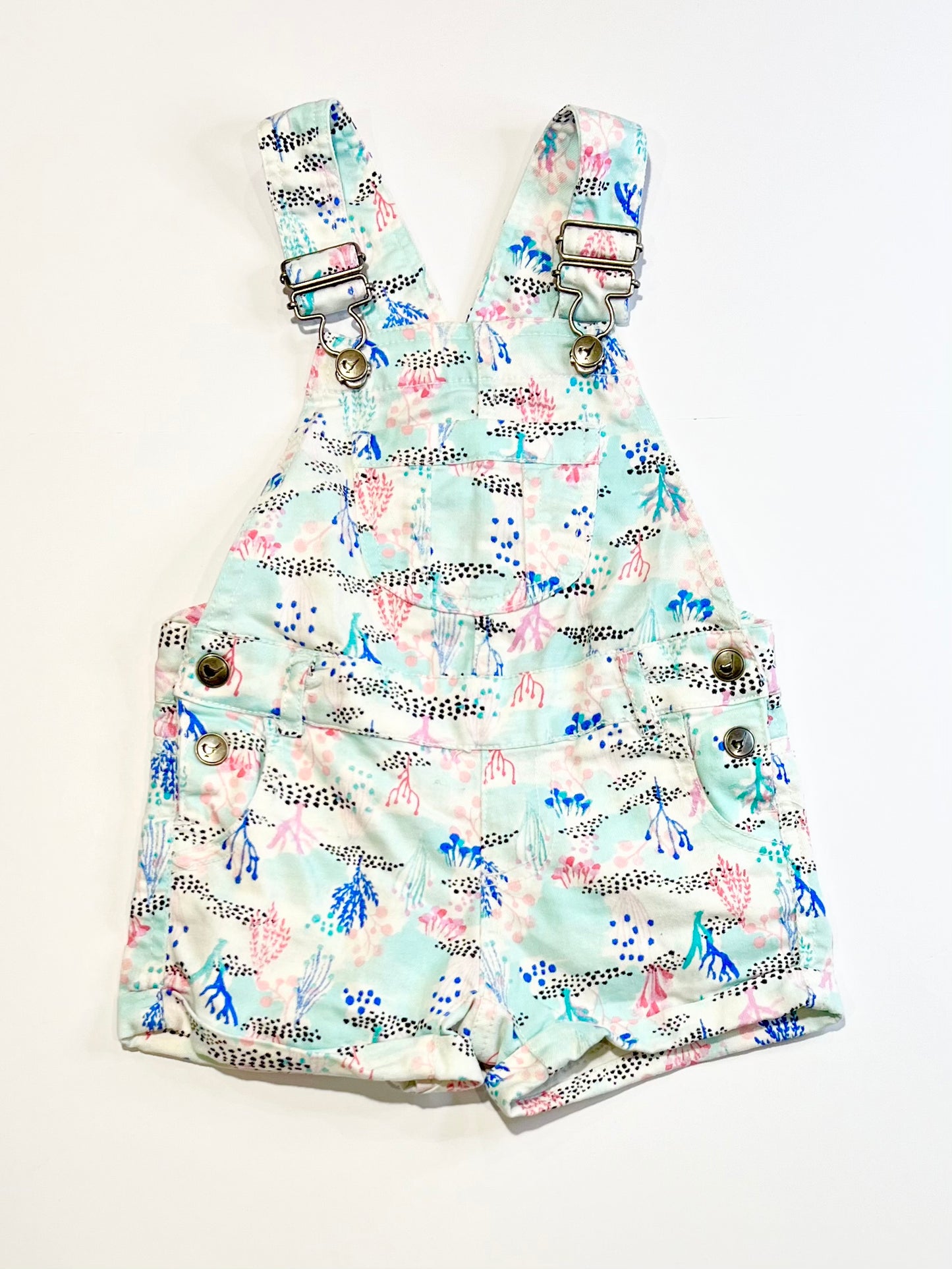 Green coral overalls - Size 2