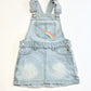 Denim rainbow pinafore - Size 2