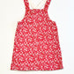 Red floral pinafore - Size 2