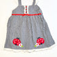 Gingham lady bug dress - Size 2