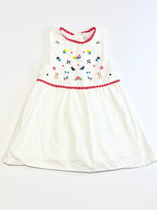 White embroidered dress - Size 2