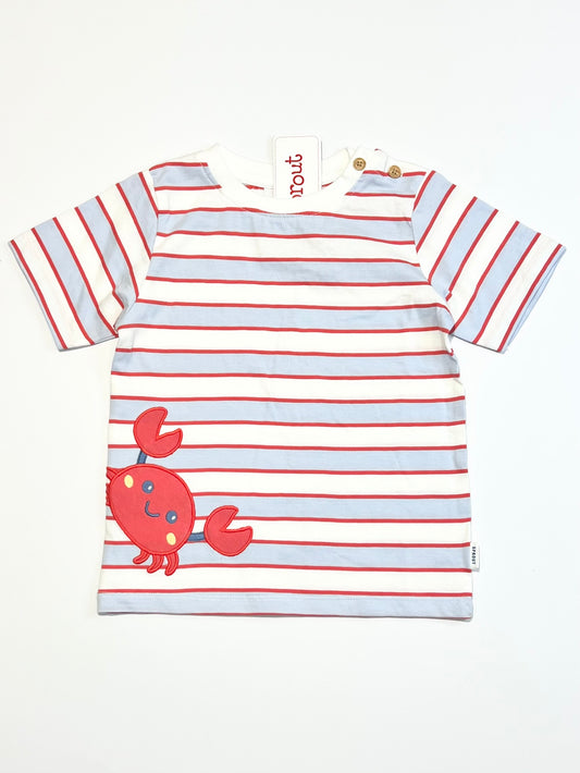 Striped crab tee brand new - Size 2