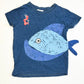 Blue fish tee - Size 2