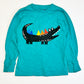 Green croc top - Size 5-6