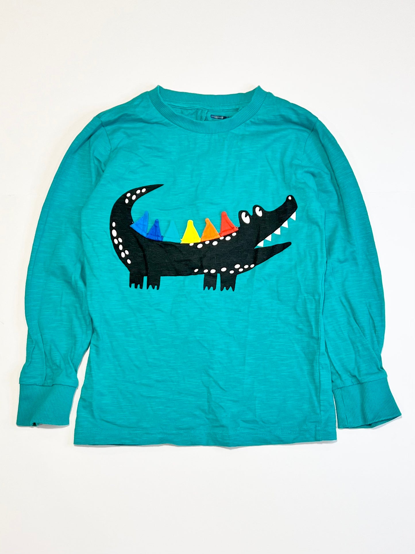 Green croc top - Size 5-6