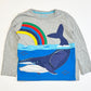 Whale applique top - Size 5-6