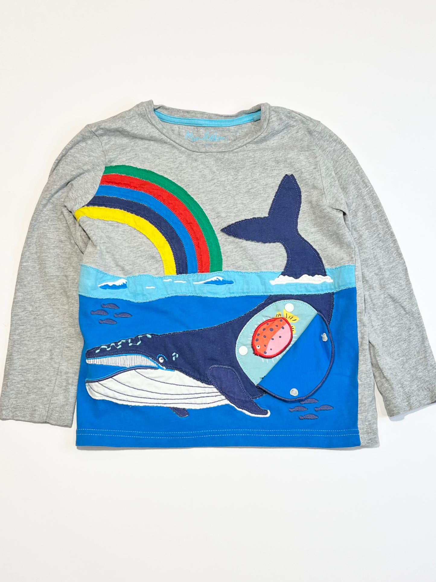 Whale applique top - Size 5-6