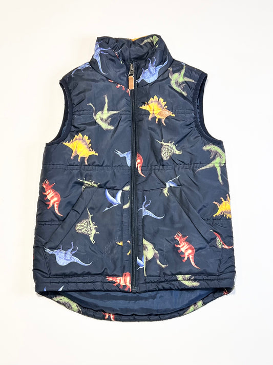 Navy dinos puffer vest - Size 5