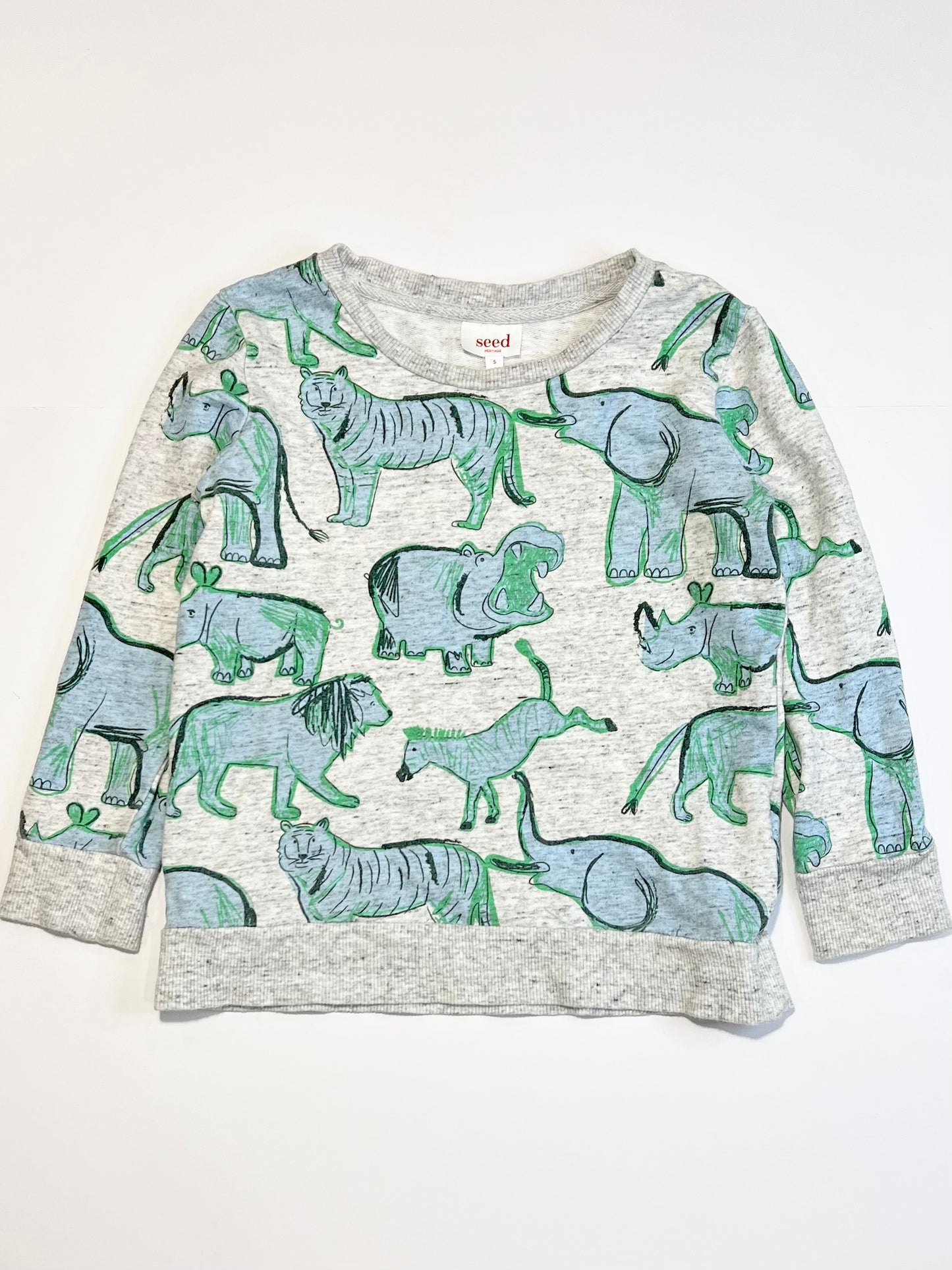Blue animals sweater - Size 5
