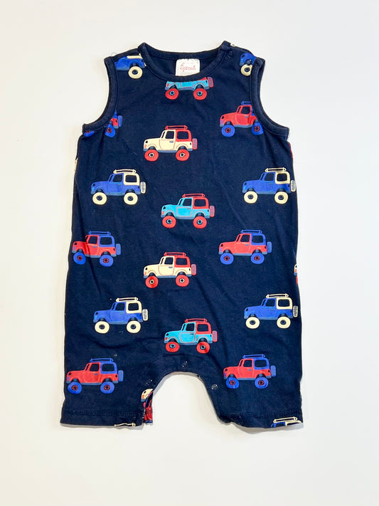 Navy cars romper - Size 1