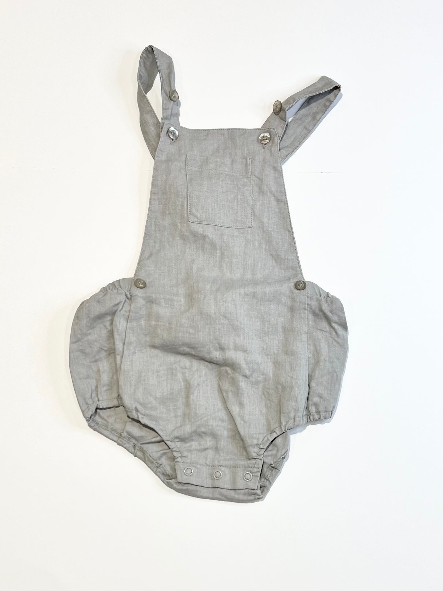 Grey woven romper - Size 1