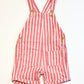 Red striped overalls - Size 1
