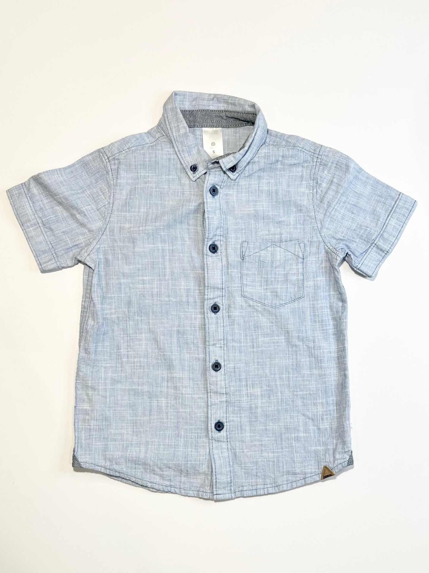 Blue woven shirt - Size 5
