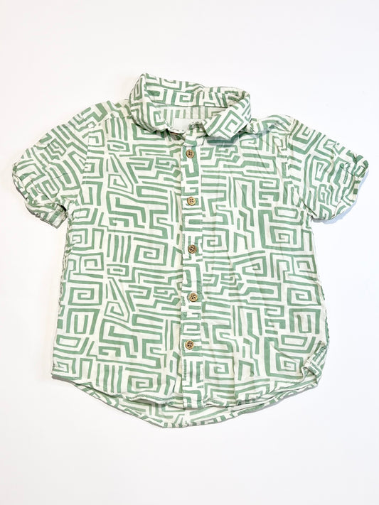 Green viscose shirt - Size 5
