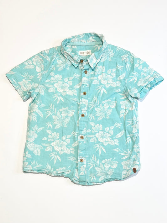 Blue woven shirt - Size 5