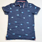 Navy fish polo shirt - Size 5-6