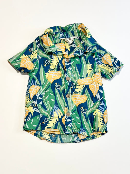 Woven leafy shirt - Size 1