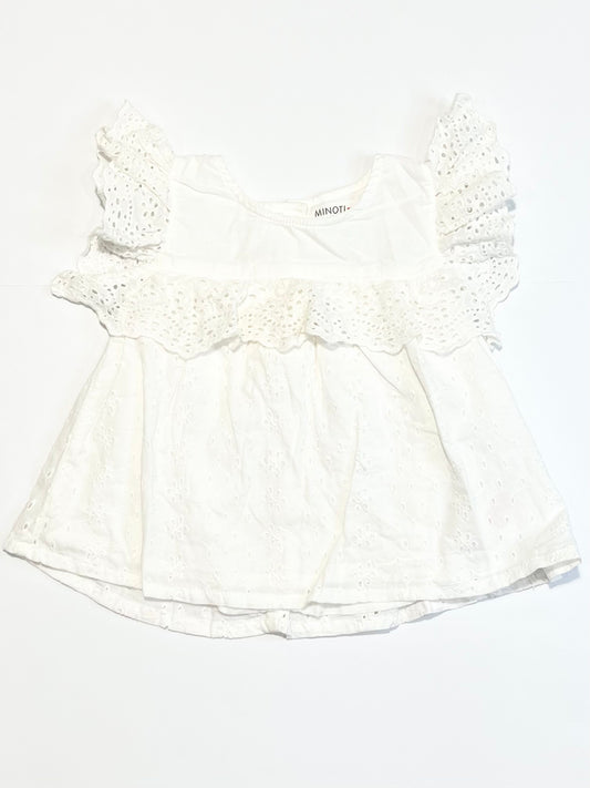 Ruffle broderie top - Size 2