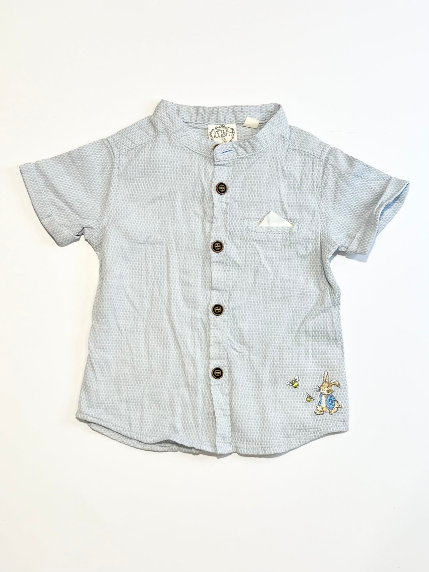 Blue grandpa shirt - Size 1