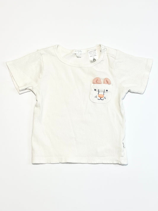Ribbed pocket tee - Size 2