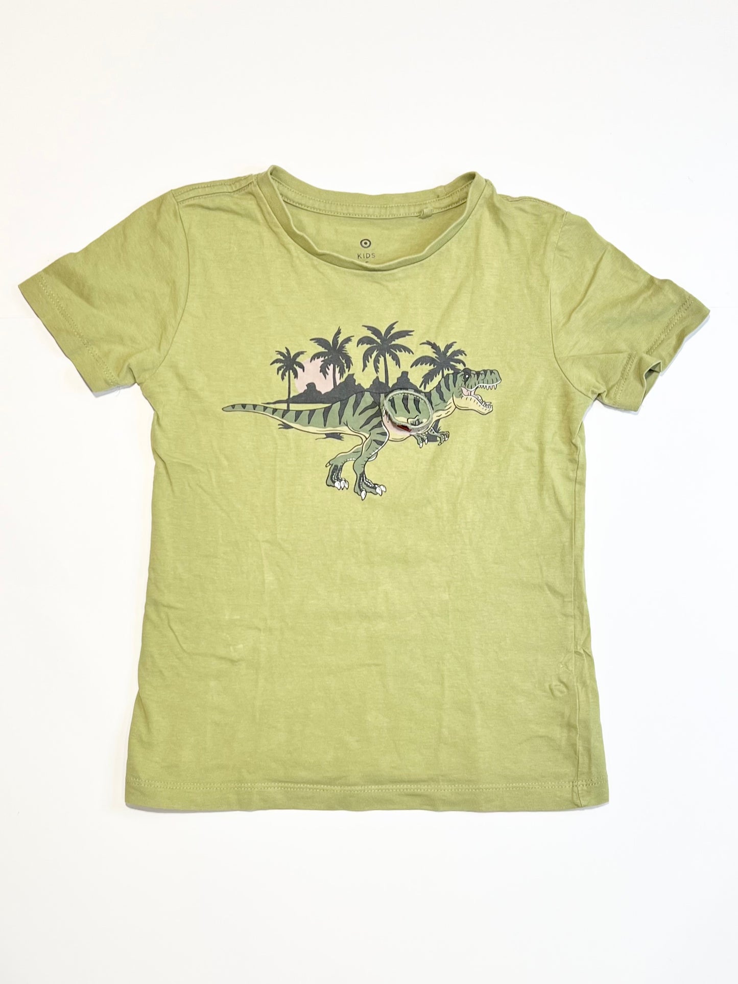 Green dino tee - Size 5