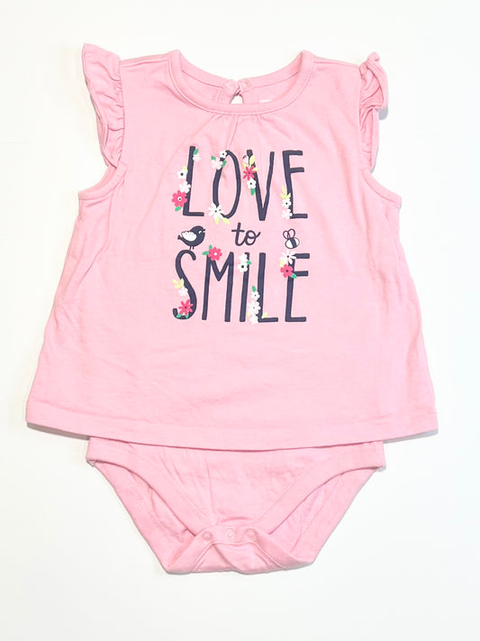 Love to smile bodysuit - Size 2