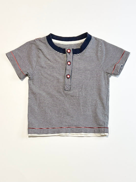 Striped henley tee - Size 1