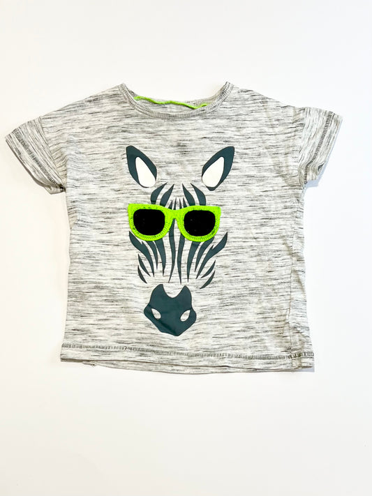 Grey zebra tee - Size 1