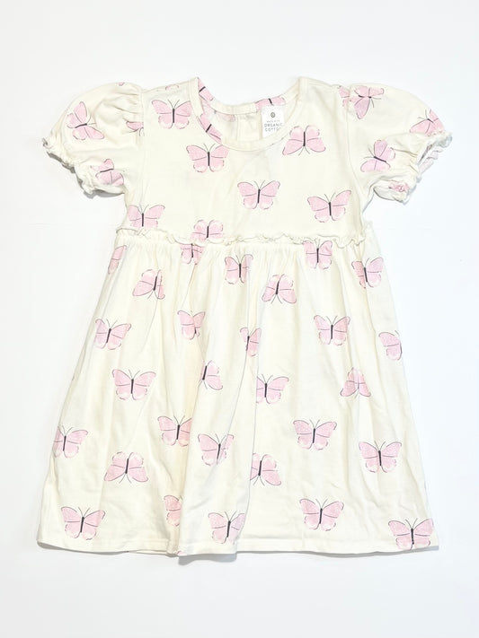 Butterflies jersey dress - Size 2