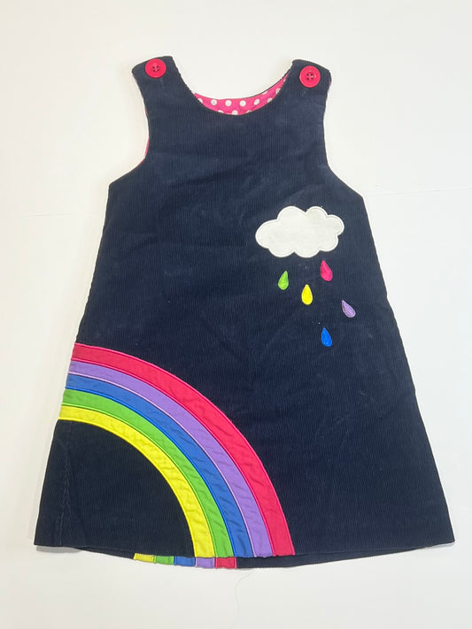 Corduroy rainbow dress - Size 2