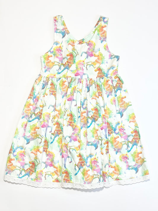 Rainbow unicorns dress - SIze 2