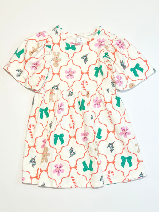Christmas jersey dress - Size 2