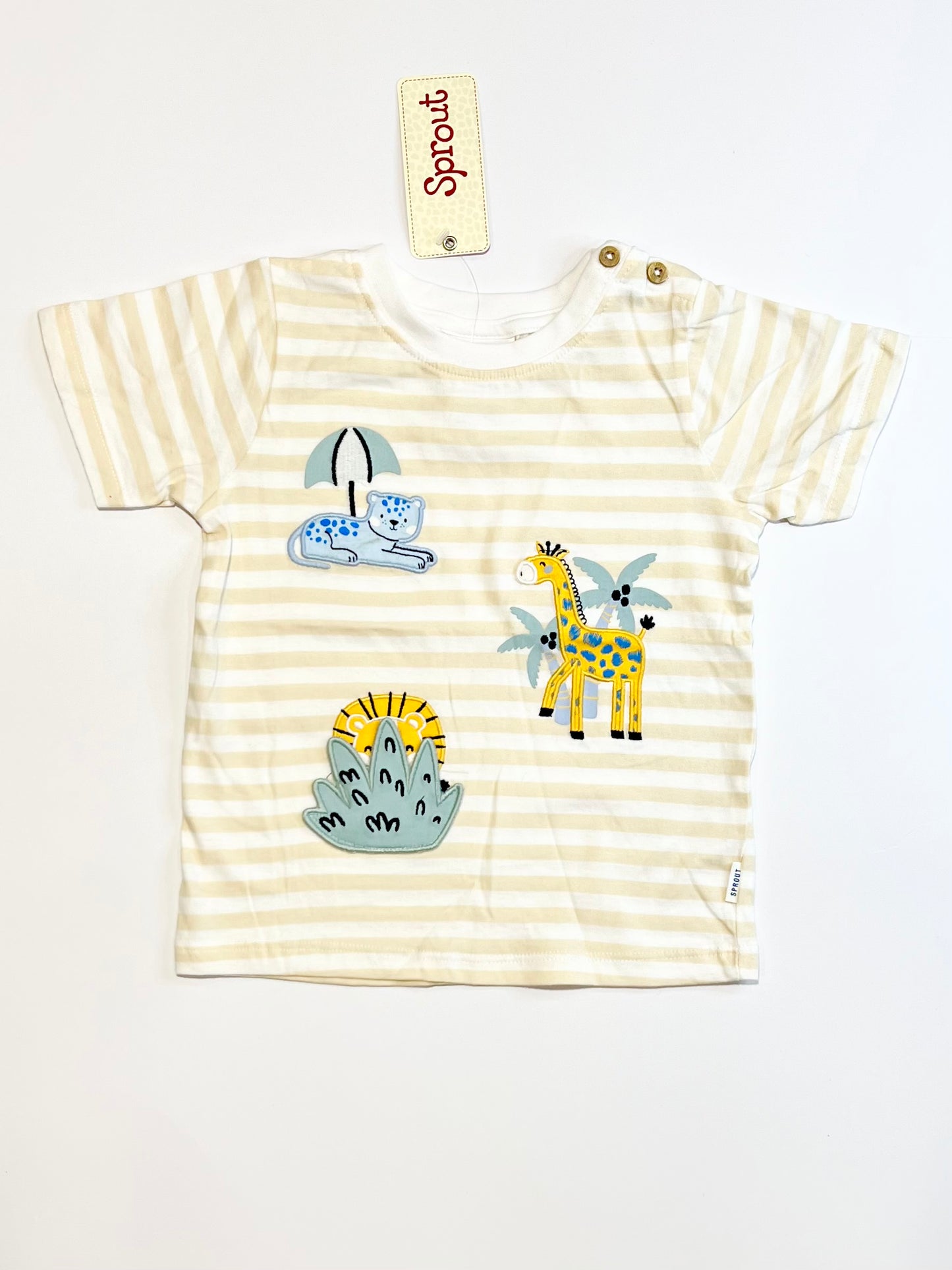 Striped animals tee brand new - Size 1