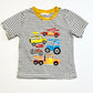 Striped vehicles tee - Size 1