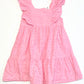 Pink broderie dress - Size 2