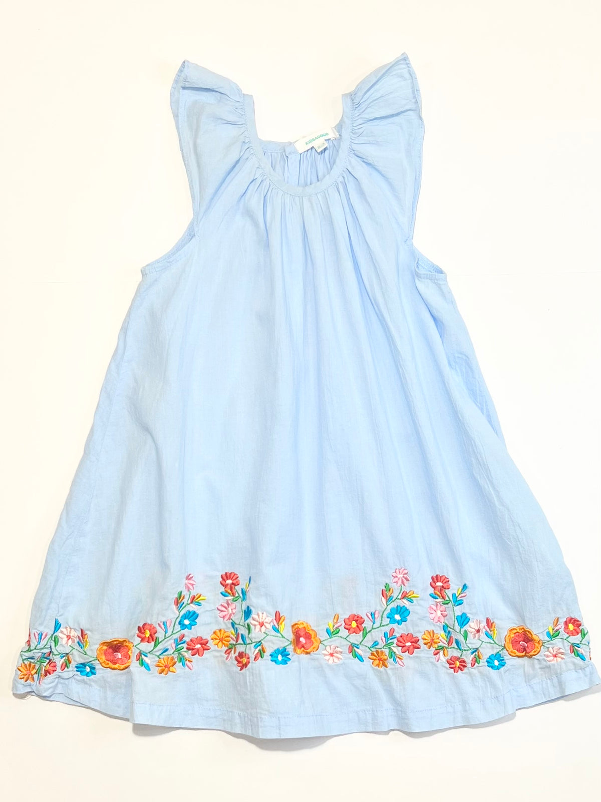 Blue embroidered dress - Size 2-3